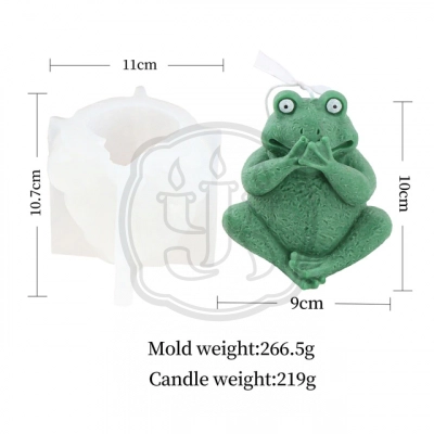 Силиконовая форма в виде лягушки &quot;ничего не скажу&quot; 