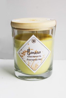 Ароматическая свеча из соевого воска с эфирным маслом сандала Изысканность, благородство. Афродизиак.
100% натуральный состав. Время горения около 30 ч.